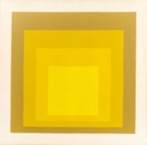 Josef Albers (1888-1976) Departing in Yellow lithograph 53 x 53cm.