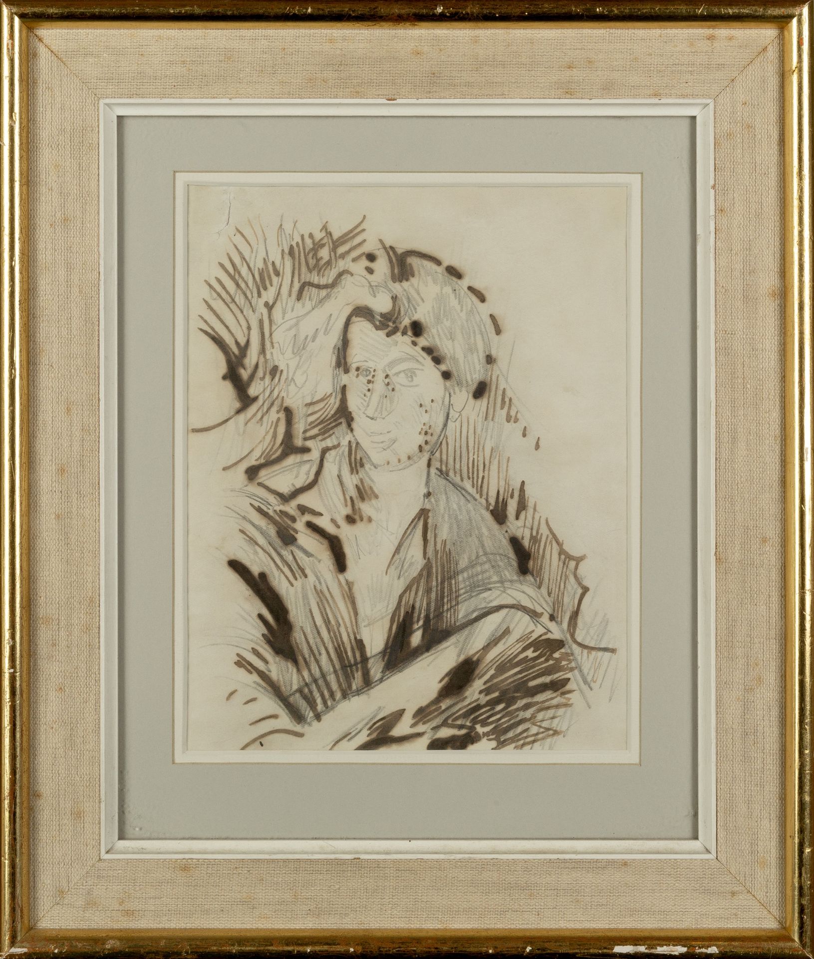 Walter Sickert (1860-1942) Portrait of Mrs Hudson pencil, pen, and ink 19.5 x 15.5cm. Exhibited: - Bild 2 aus 3