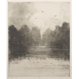 Norman Ackroyd (b.1938) A Suffolk Mere signed, dated, numbered, and titled in pencil (in the margin)