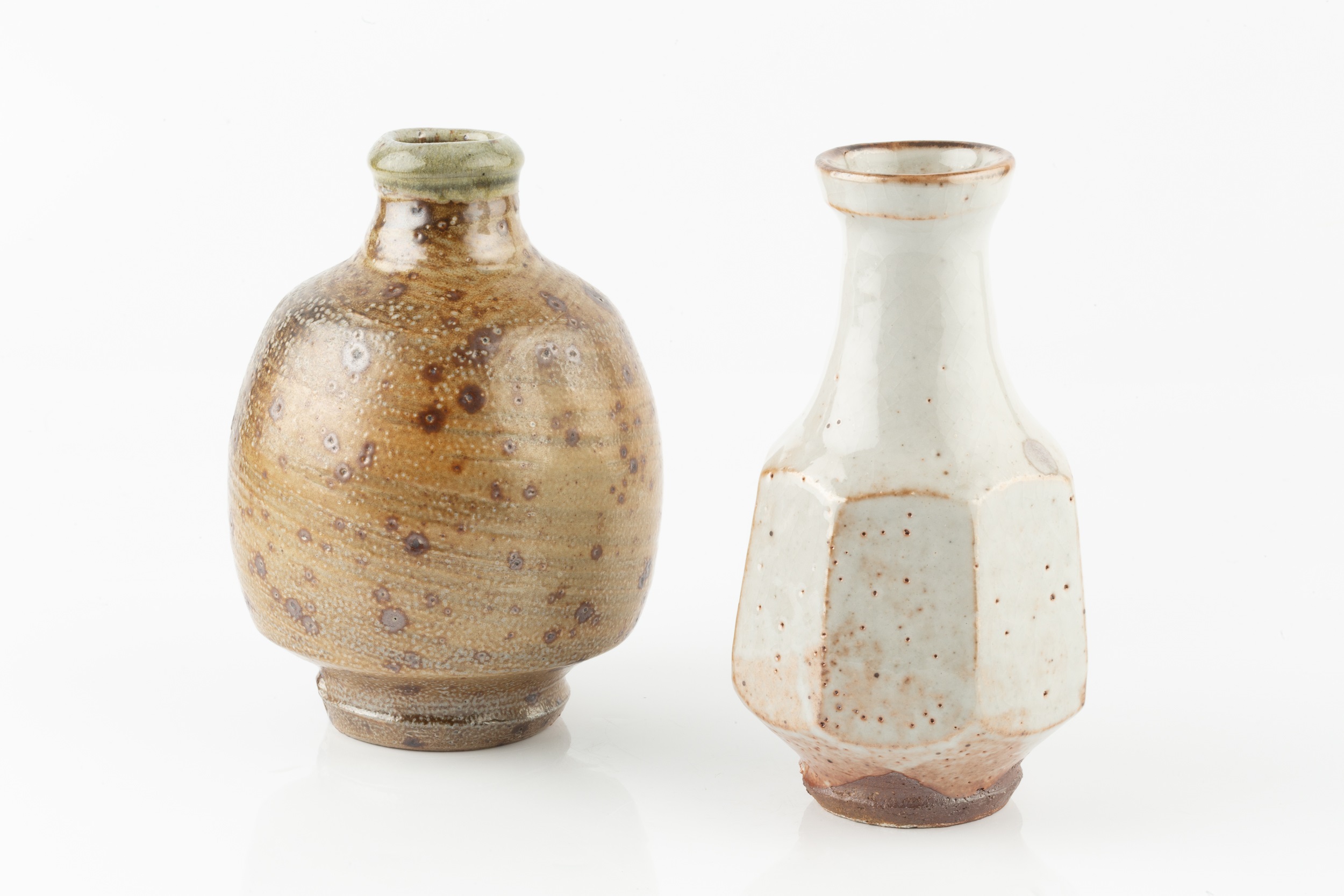 Phil Rogers (1951-2020) Bottle vase stoneware, with salt glaze and iron motif impressed potter's - Image 2 of 3