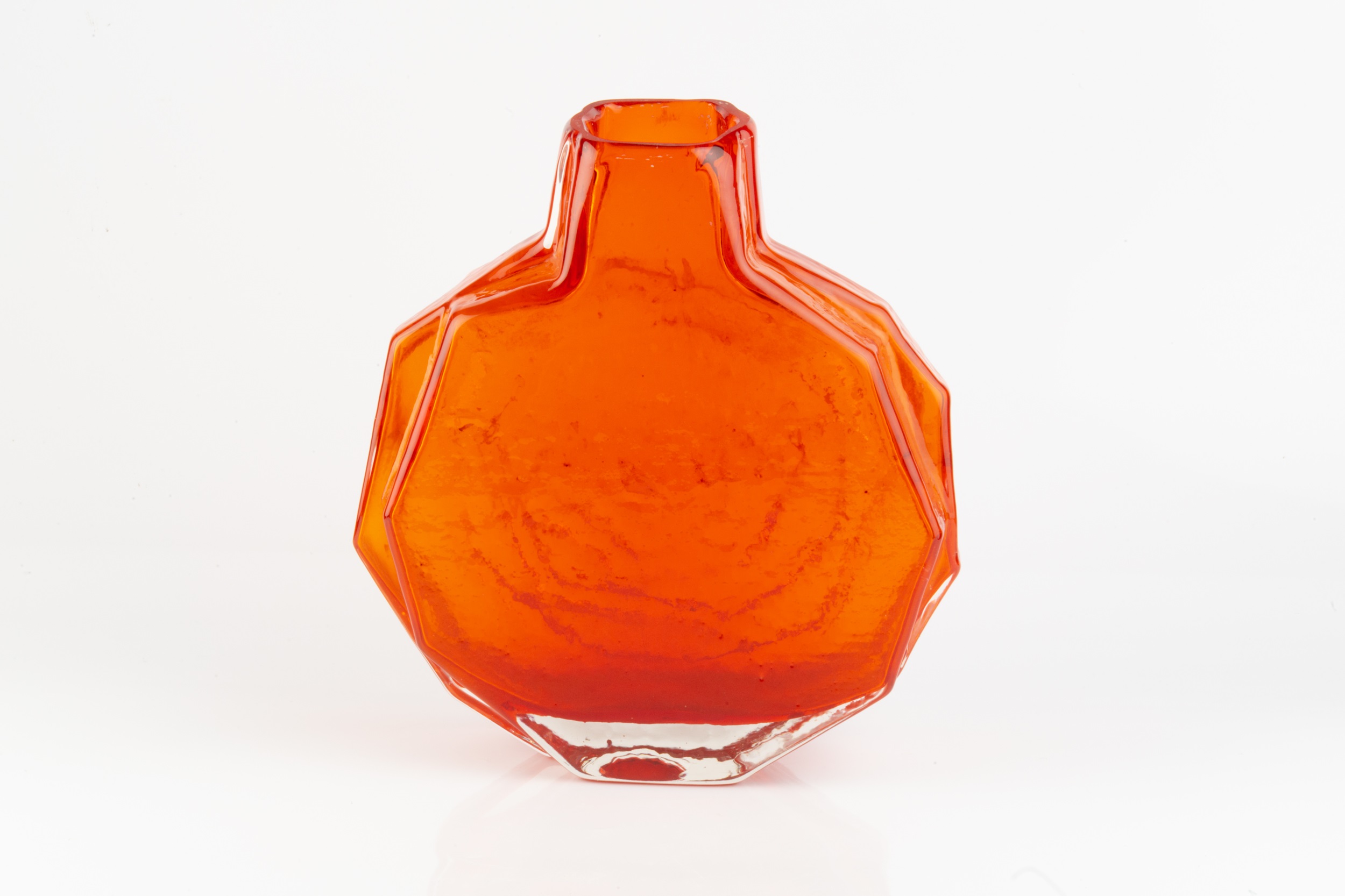 Geoffrey Baxter (1922-1995) for Whitefriars Banjo vase, originally designed in 1967 tizer coloured - Image 2 of 12