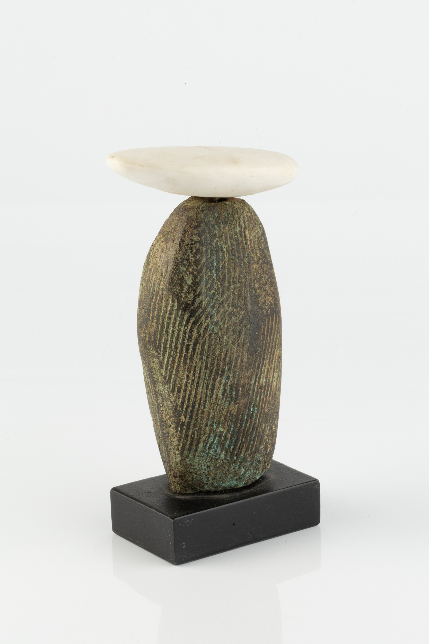 Peter Hayes (b.1946) Sculpture stoneware and marble signed 17cm high. - Image 2 of 3