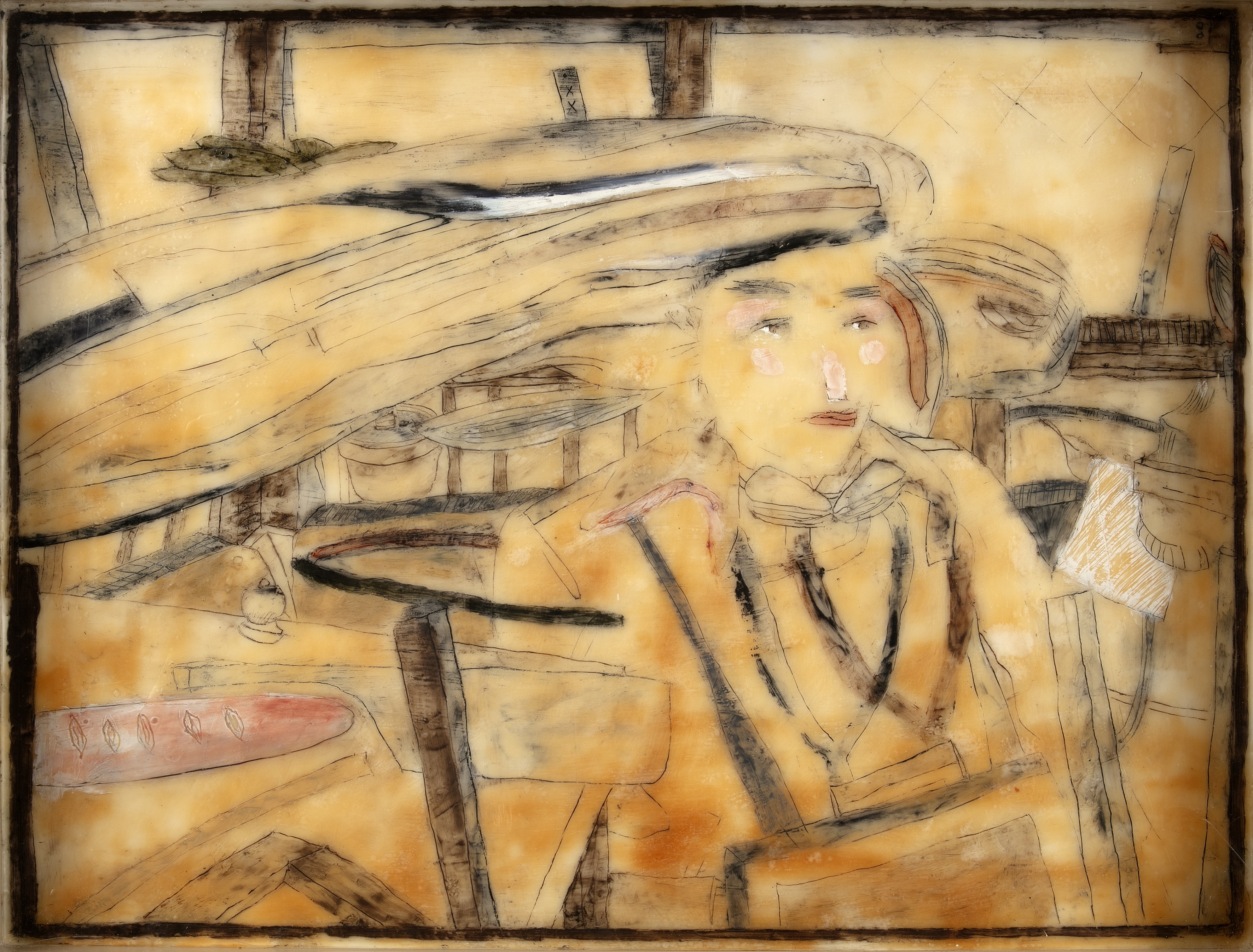 Alistair Park (1930-1984) In Another Kitchen, diptych both parts signed and dated (to reverse) mixed