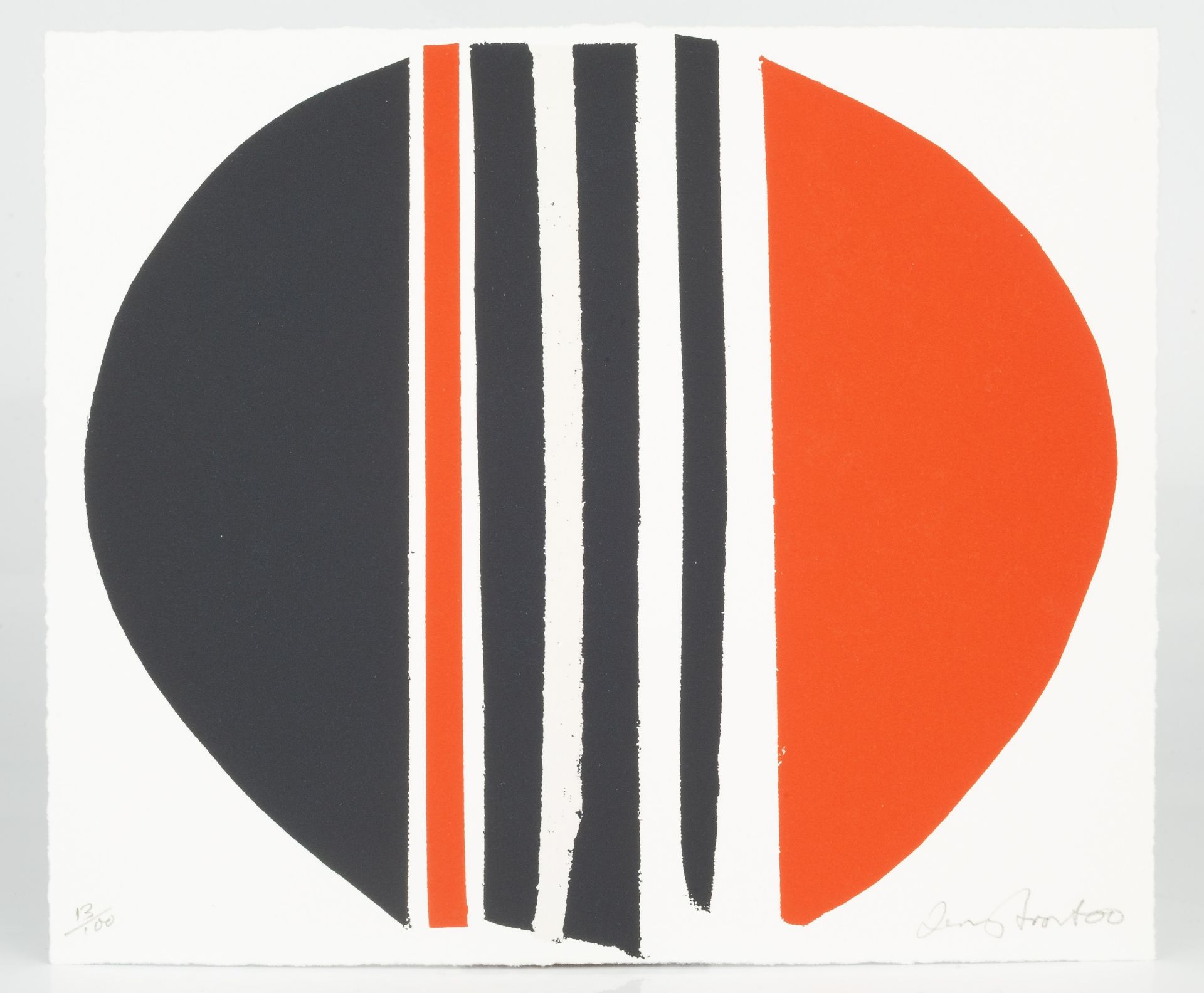 Terry Frost (1915-2003) Red, Black and White with Cream, 2000 13/100, signed, dated, and numbered in - Bild 2 aus 3