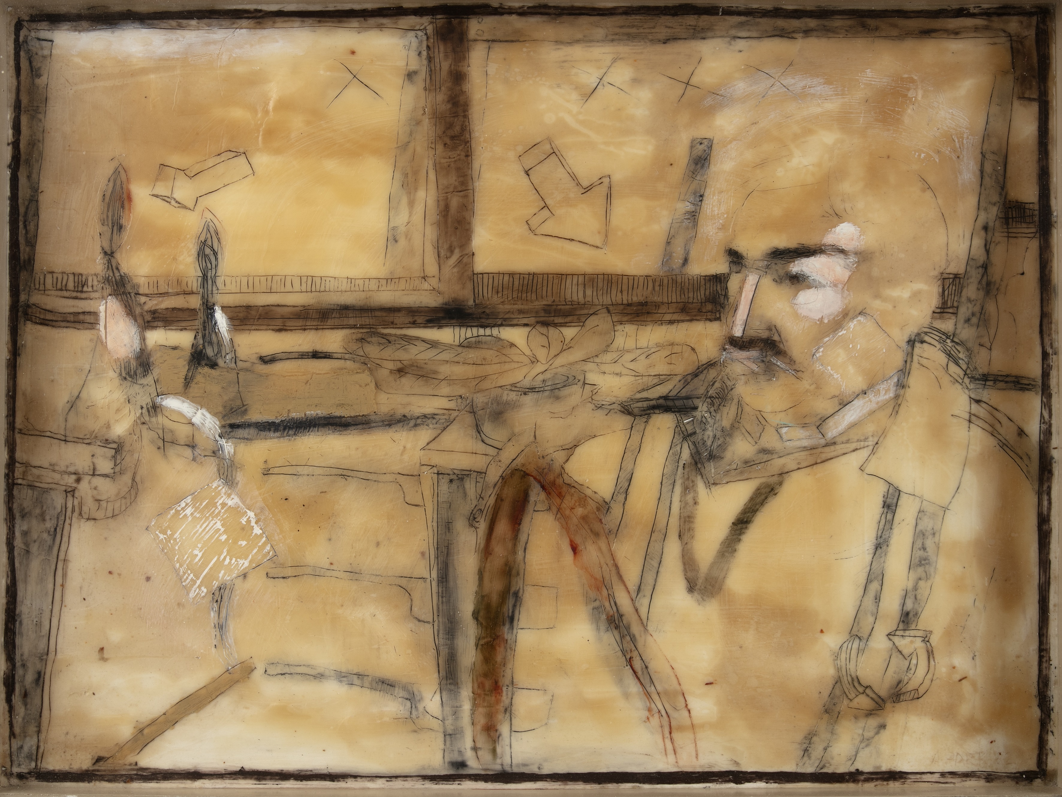 Alistair Park (1930-1984) In Another Kitchen, diptych both parts signed and dated (to reverse) mixed - Image 2 of 6