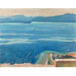 Angelo Zamboni (1895-1939) Italian Lake signed (lower left) oil on board 36 x 45cm. Provenance: