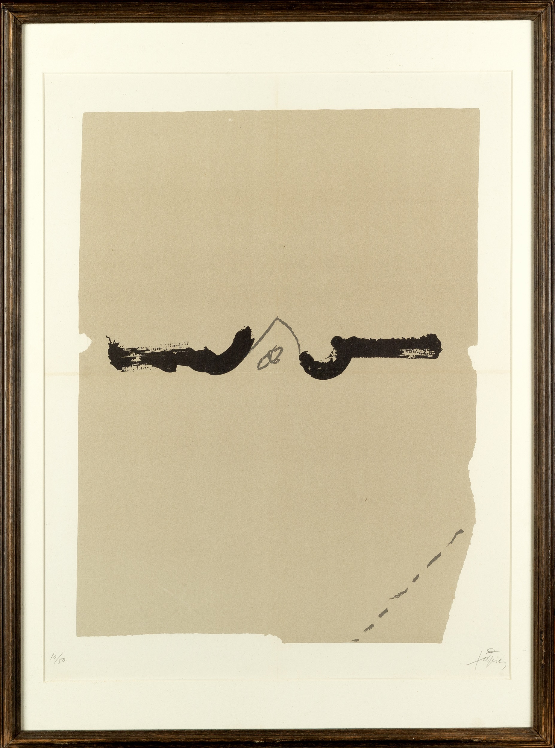 Antoni Tapies (1923-2012) Untitled 10/50, signed and numbered in pencil (in the margin) lithograph - Image 2 of 6