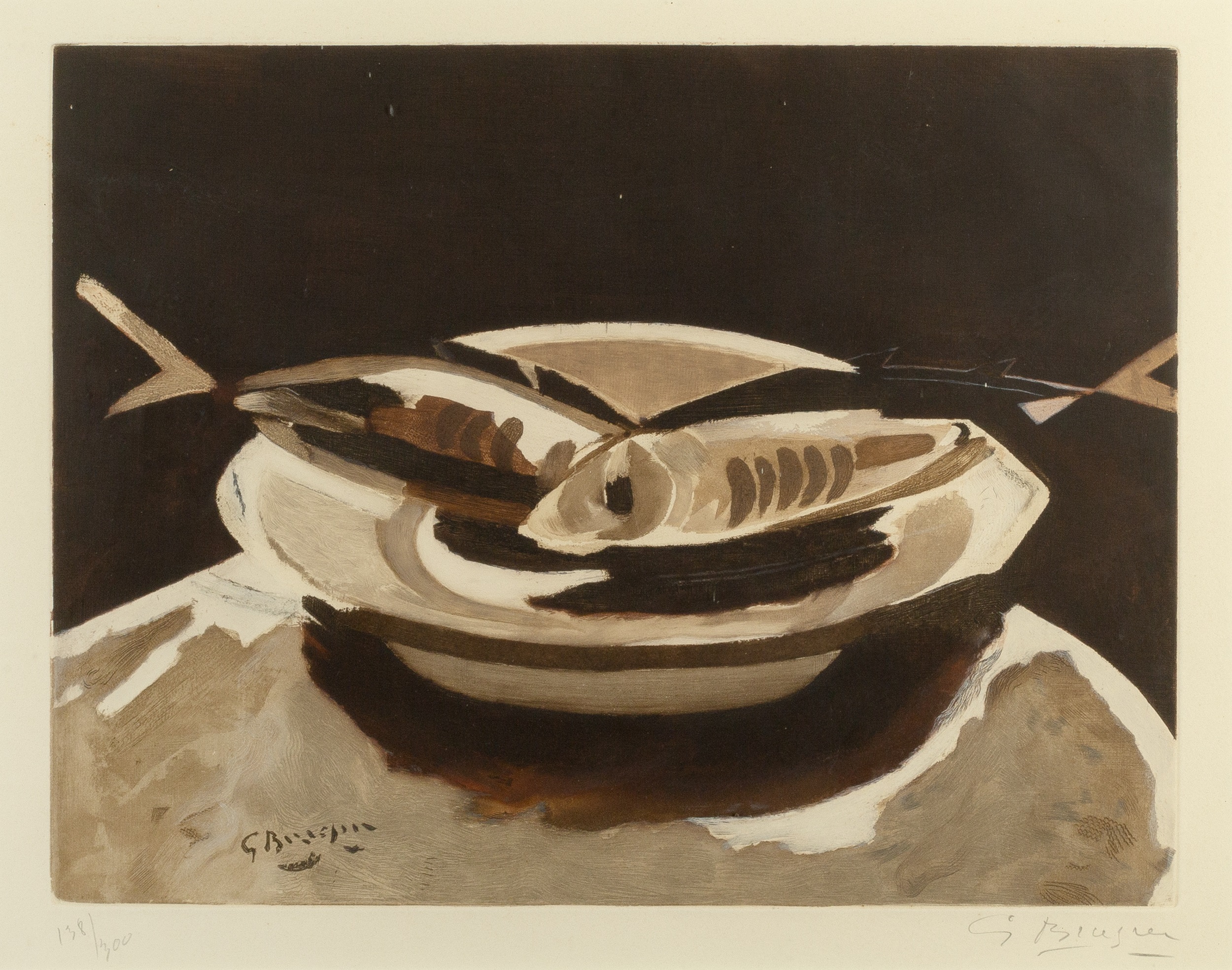 Georges Braque (1882-1963) Poisson, 1950 138/300, signed and numbered in pencil (in the margin)