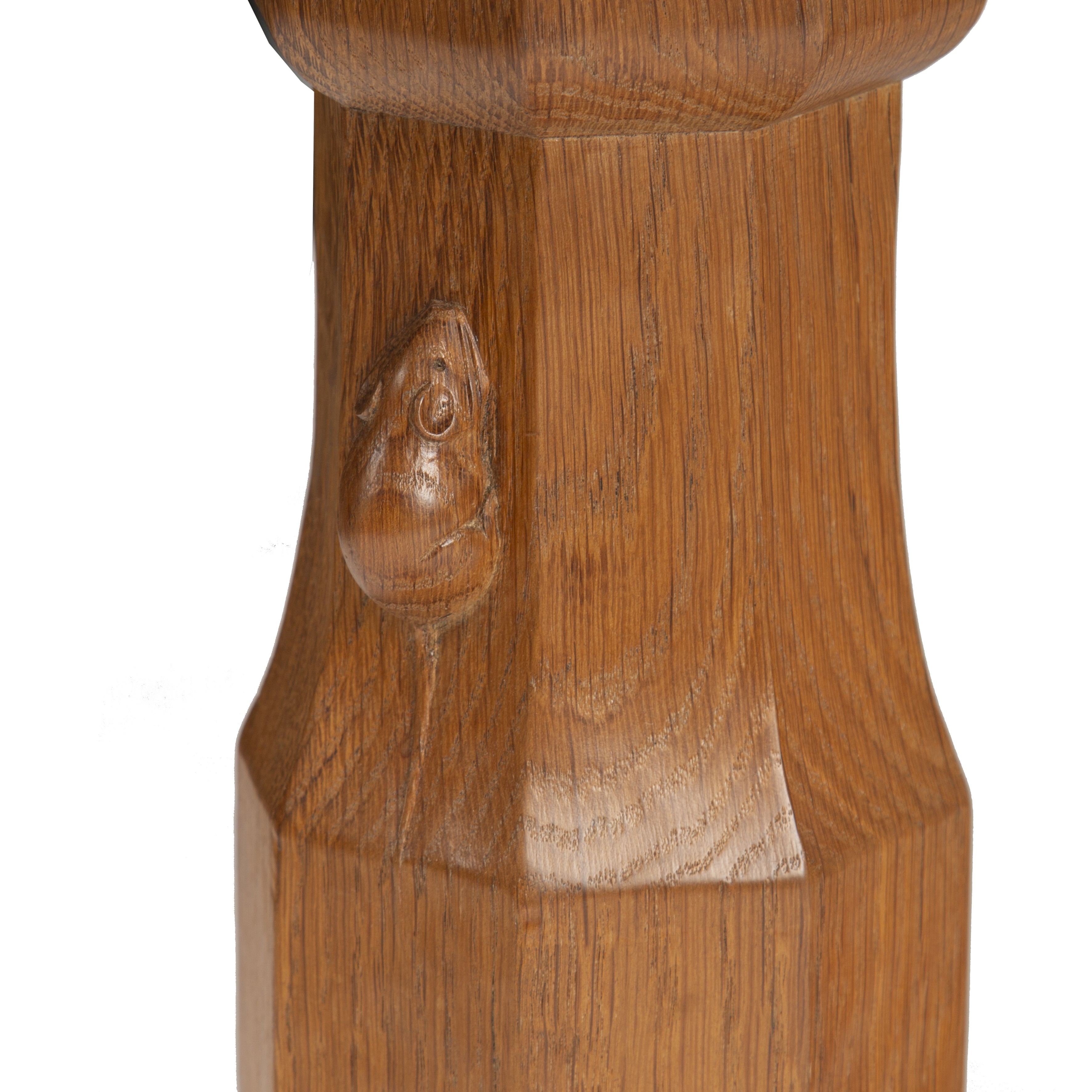 Robert Thompson of Kilburn (1876-1955) Mouseman dining table, circa 1970 oak, the adzed - Image 3 of 4