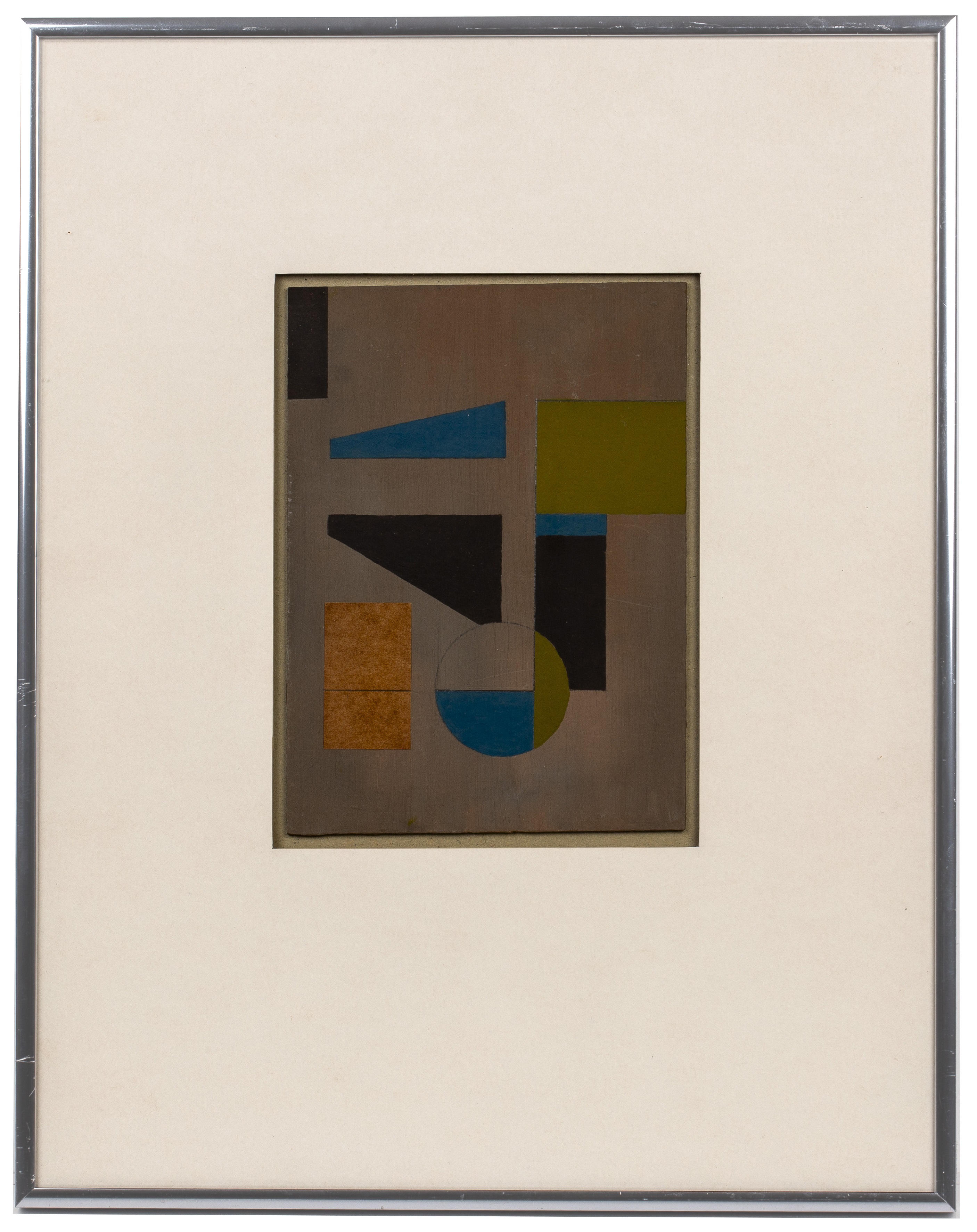 George Dannatt (1915-2009) Composition on a Buff Ground, 1994 signed, dated, and titled (to reverse) - Image 2 of 3