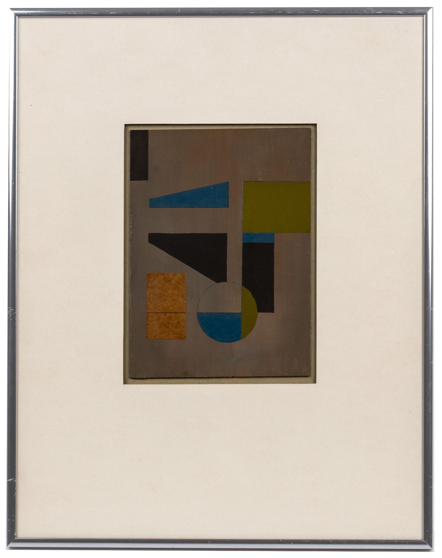 George Dannatt (1915-2009) Composition on a Buff Ground, 1994 signed, dated, and titled (to reverse) - Bild 2 aus 3