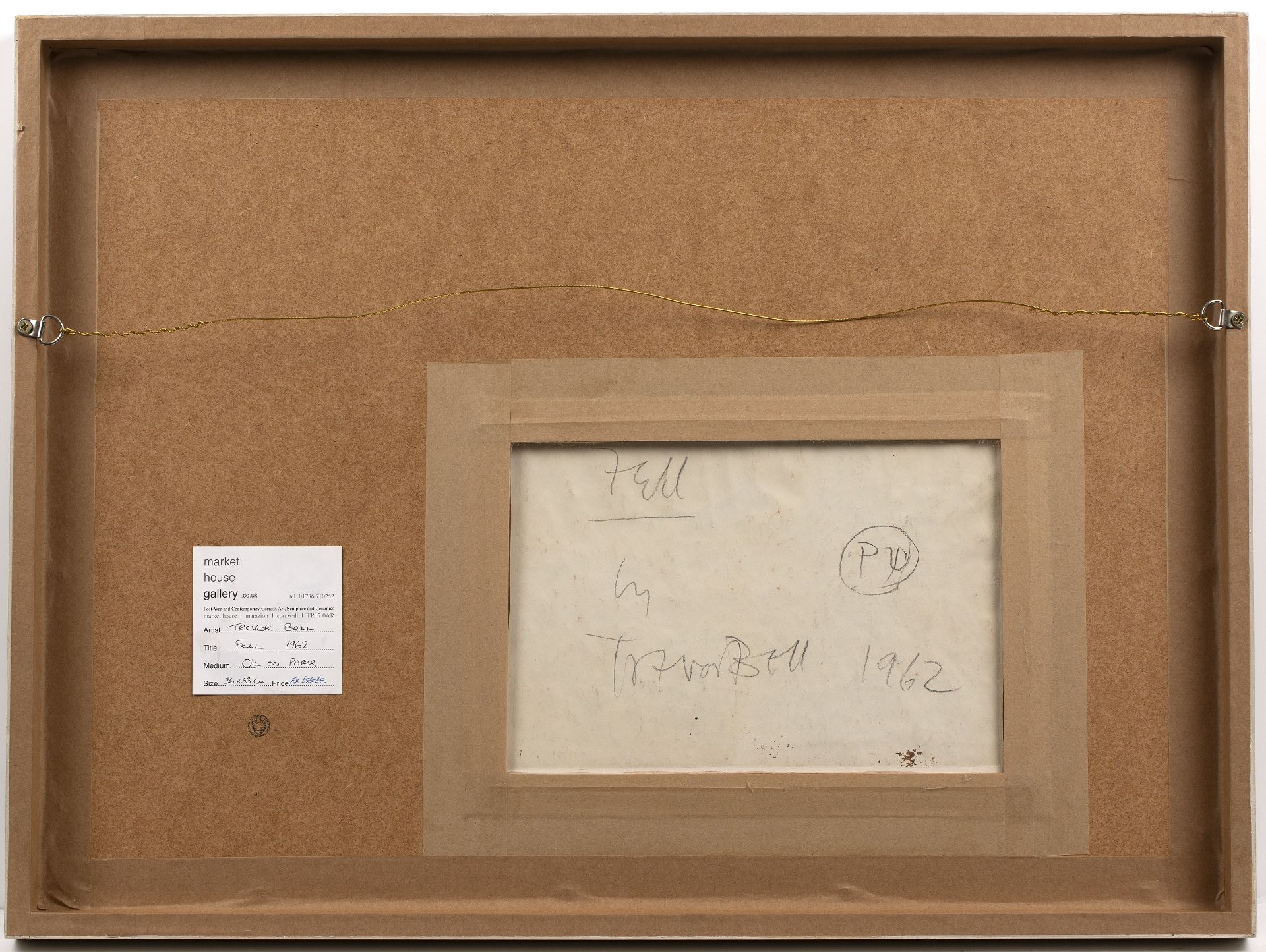 Trevor Bell (1930-2017) Fell, 1962 signed and dated (lower left), titled (to reverse) oil on paper - Bild 3 aus 3