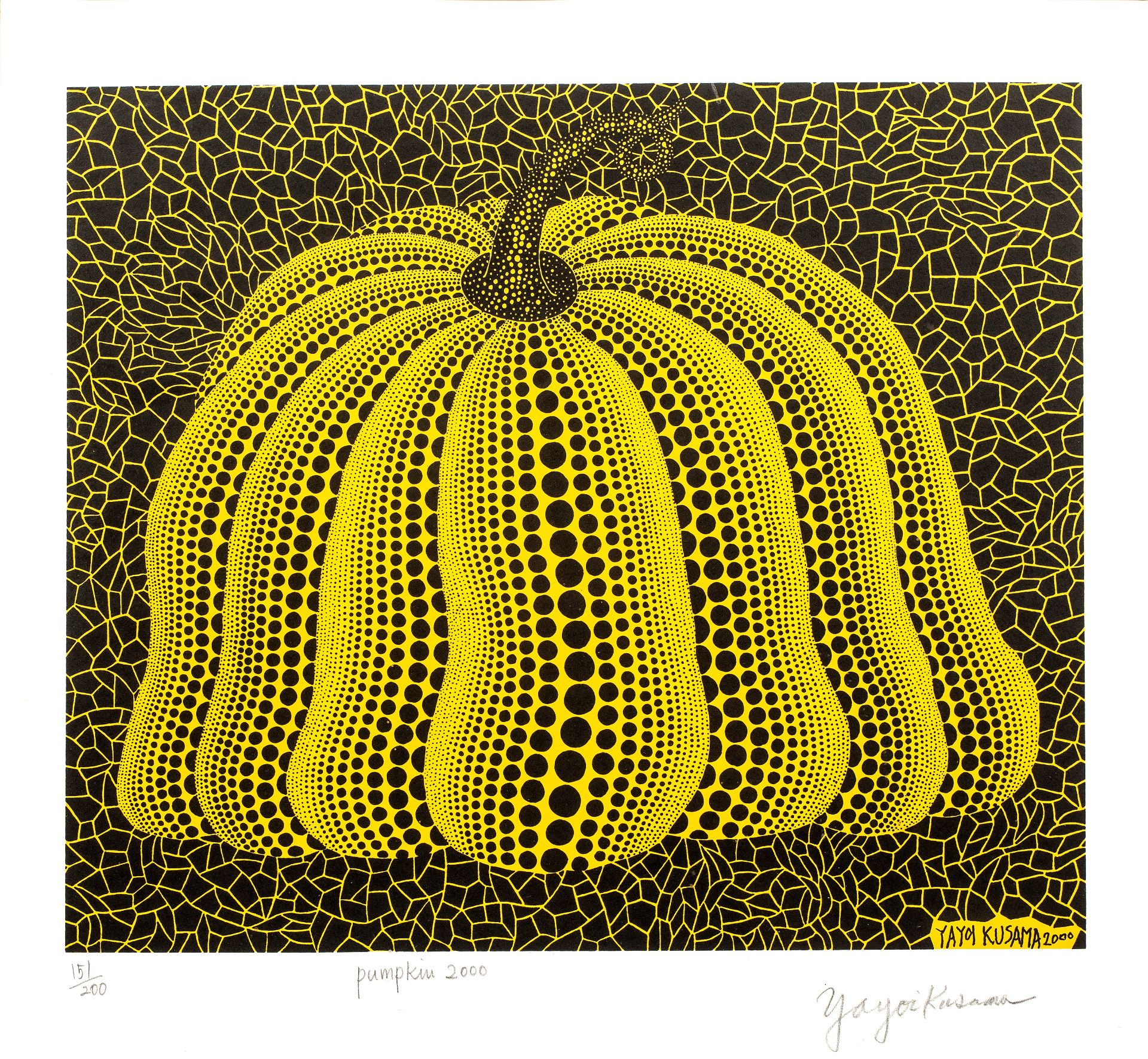 Yayoi Kusama (b.1929) Pumpkin 2000 (Yellow), 2000 151/200, signed, titled, and numbered in pencil (