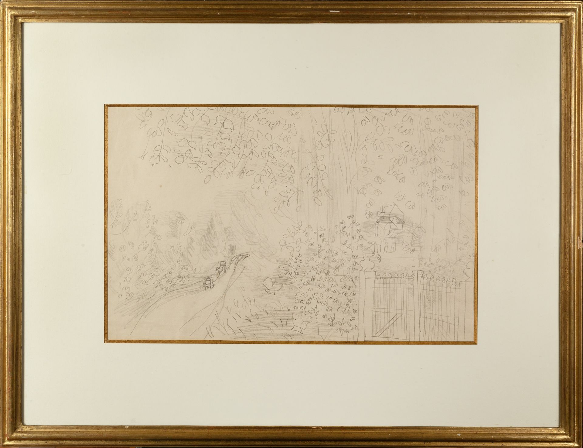 Raoul Dufy (1877-1953) La Route et la Barriere, circa 1932 pencil on paper 35 x 54cm. Provenance: - Image 2 of 3