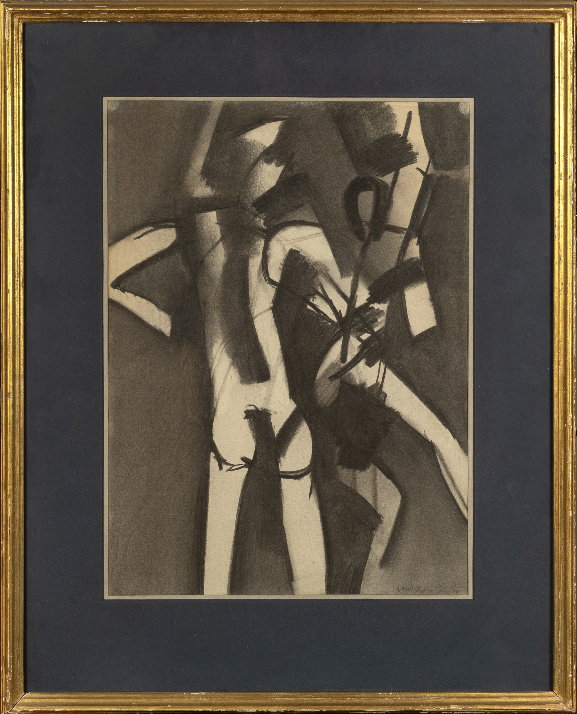 Keith Vaughan (1912-1977) Two Male Nudes, 1962 signed and dated (lower right) charcoal 50 x 35cm. - Image 2 of 3