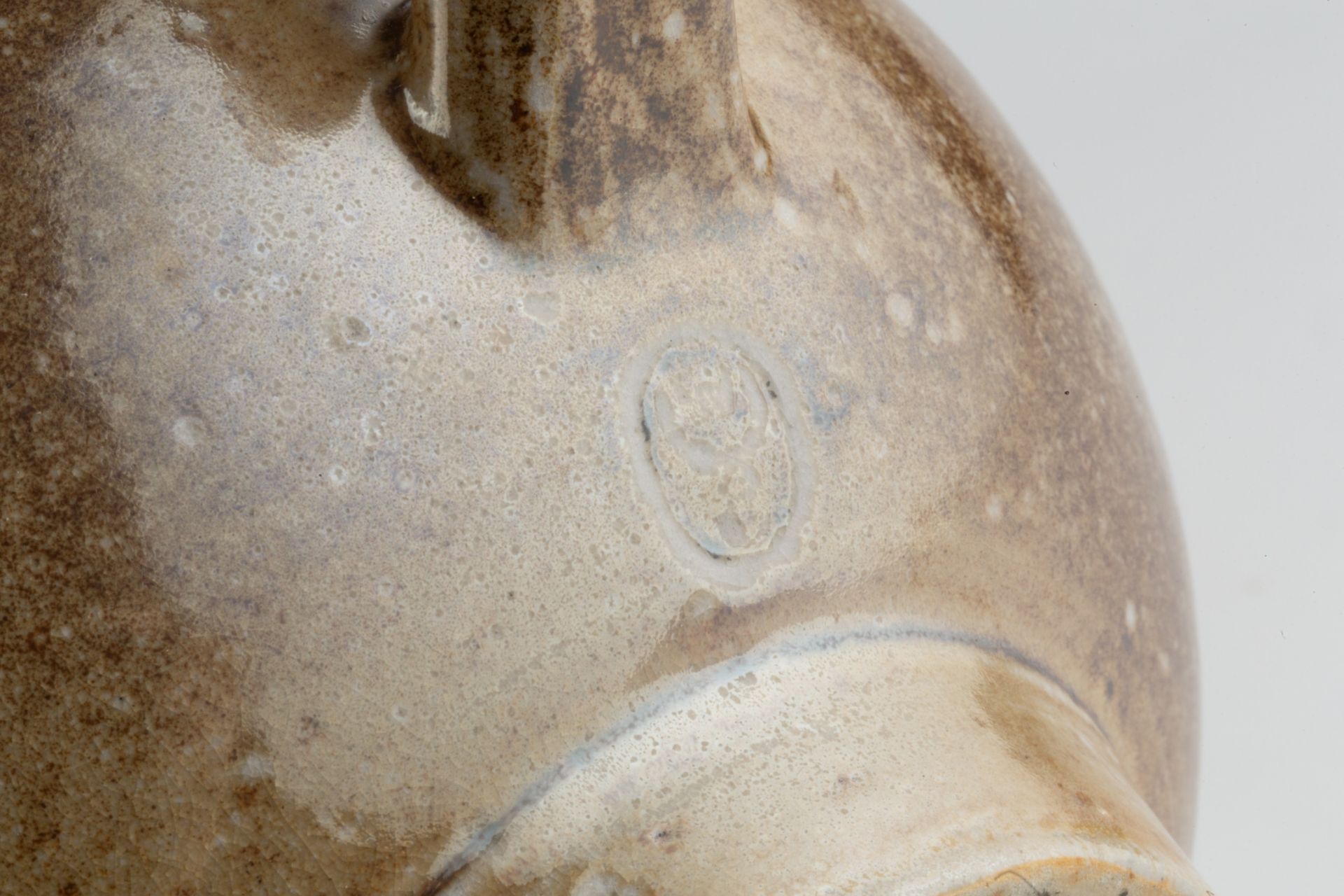Sheila Casson (b.1930) Footed jug salt glaze and spiral motifs impressed potter's seal 12cm high, - Bild 3 aus 3