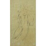 Eric Gill (1882-1940) Standing Nude, 1927 signed with initials and dated (lower right) pencil on