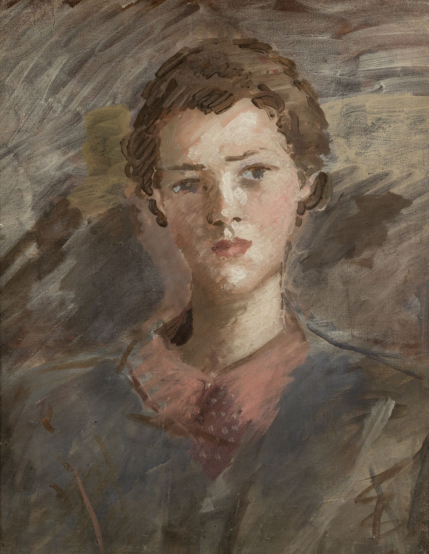 Adrian Daintrey (1902-1988) Portrait of a Girl inscribed (to reverse) oil on canvas 49 x 40cm.