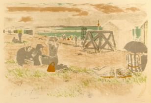 Maurice Brianchon (1899-1979) Sur la Plage 34/60, signed and numbered in pencil (lower) lithograph
