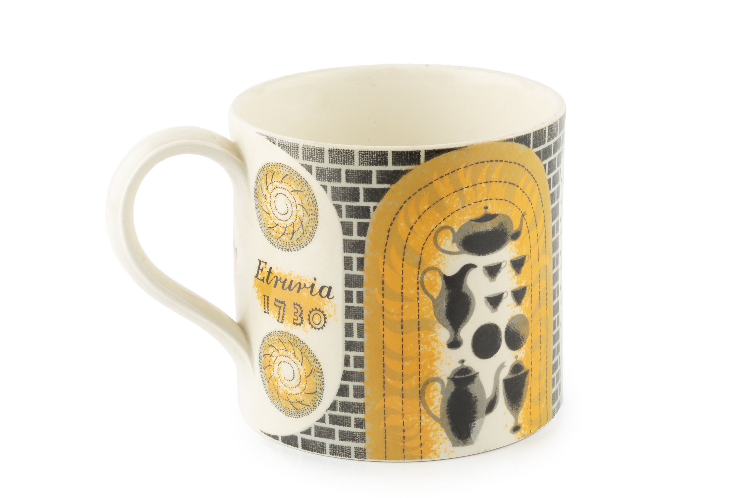 Eric Ravilious (1903-1942) for Wedgwood Barlaston mug, 1940 printed marks to the underside 10.5cm