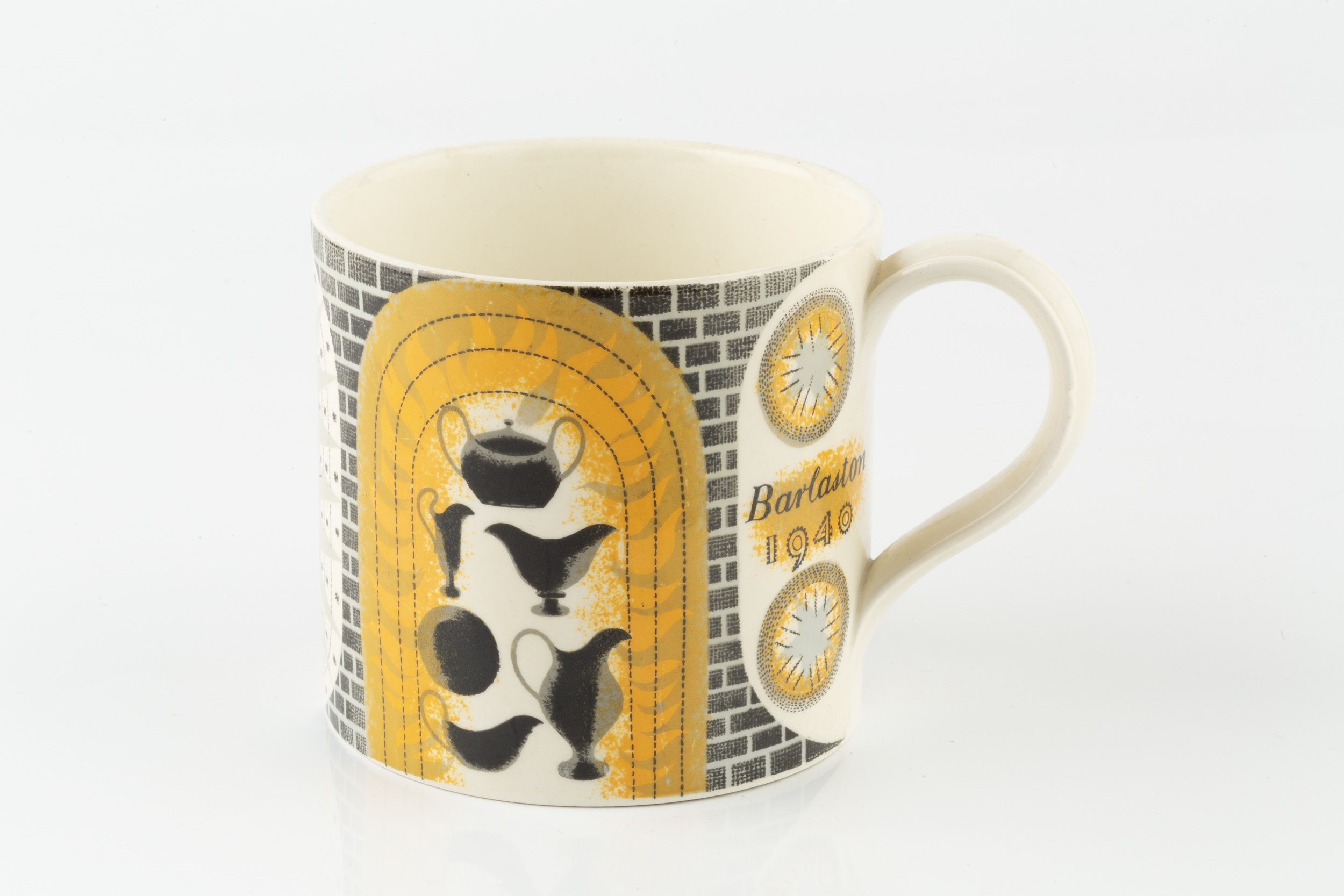 Eric Ravilious (1903-1942) for Wedgwood Barlaston mug, 1940 printed marks to the underside 10.5cm - Image 3 of 3