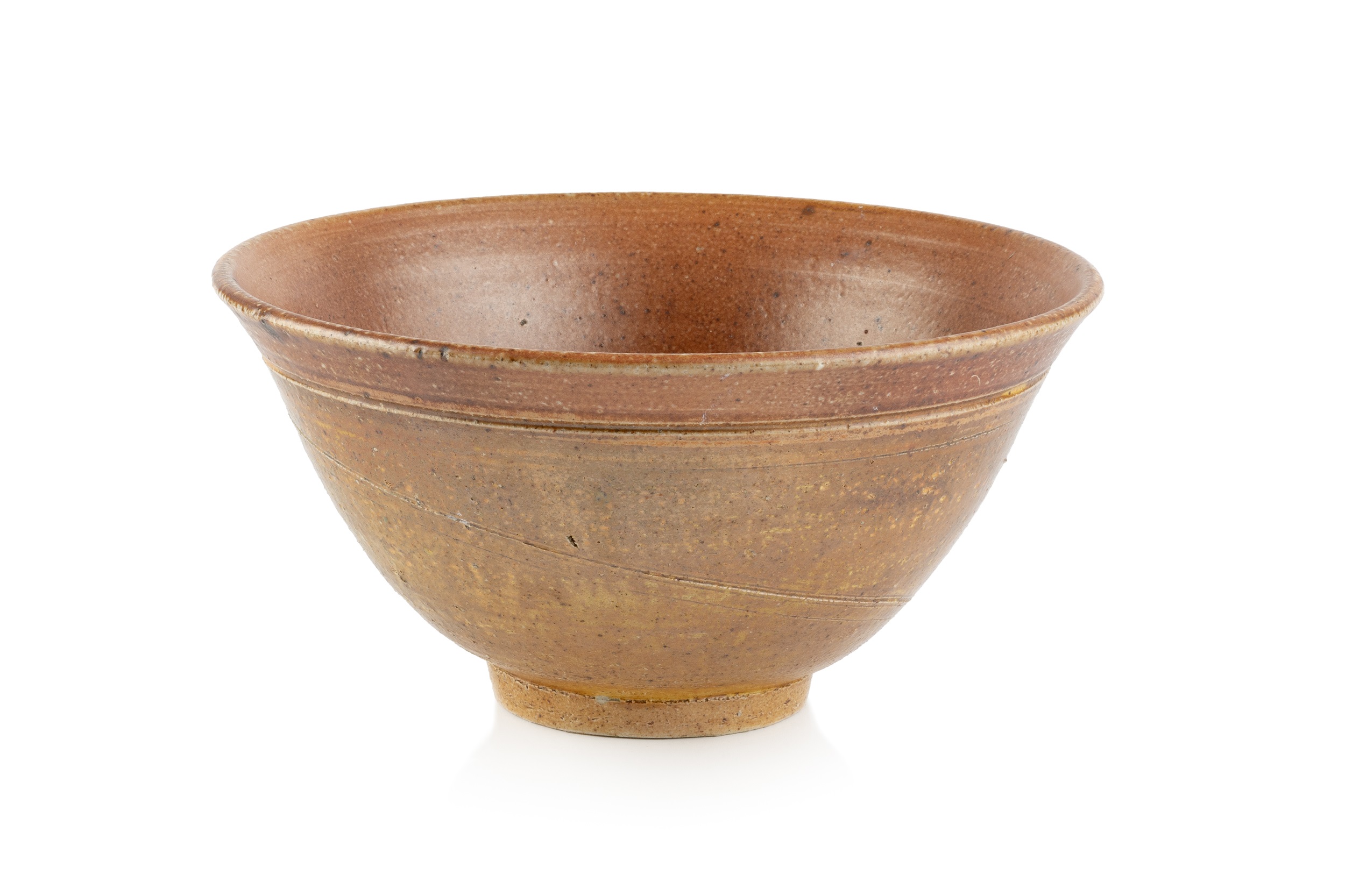 Sarah Walton (b.1945) Footed bowl stoneware, salt glaze impressed potter's seal 13cm high, 26cm - Image 3 of 3