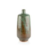 William 'Bill' Marshall (1923-2007) Large bottle vase stoneware, with green glaze and impressed