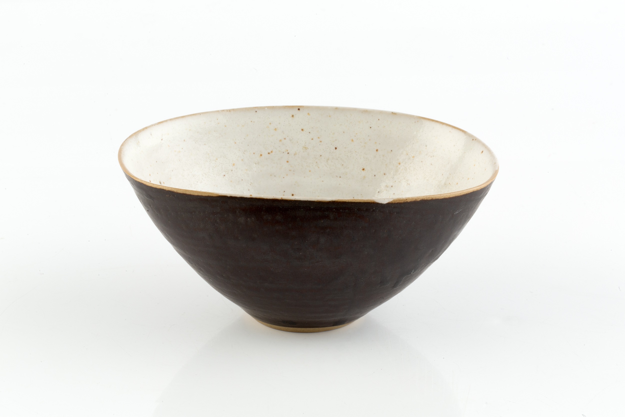 Lucie Rie (1902-1995) Squared bowl manganese glaze impressed potter's seal 7.6cm high, 15.8cm wide. - Image 2 of 6