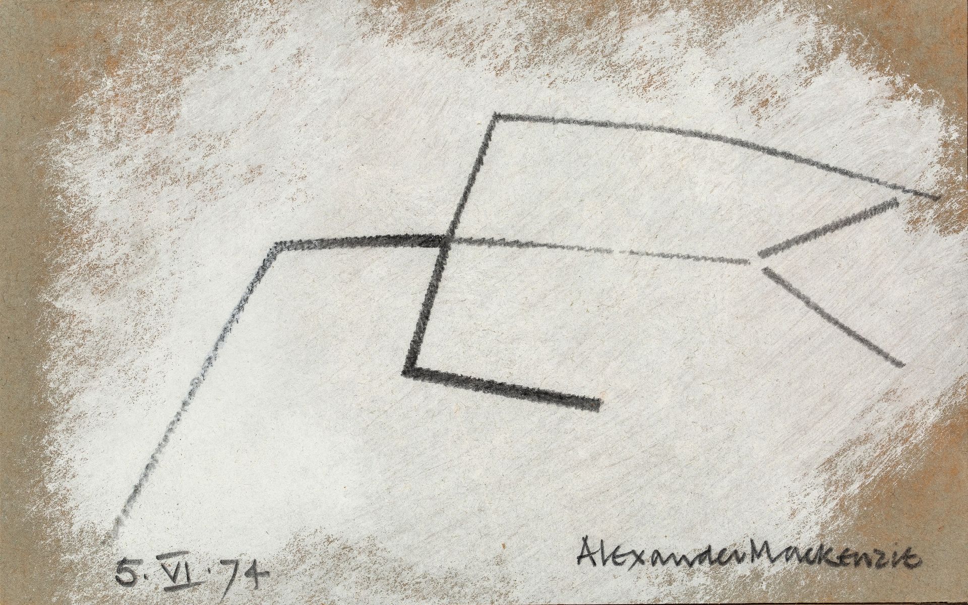 Alexander Mackenzie (1923-2002) Untitled, 5 June 1974 signed and dated in pencil (lower) mixed media