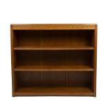 Robert Thompson of Kilburn (1876-1955) Mouseman open bookcase, circa 1970 oak, with halfpenny