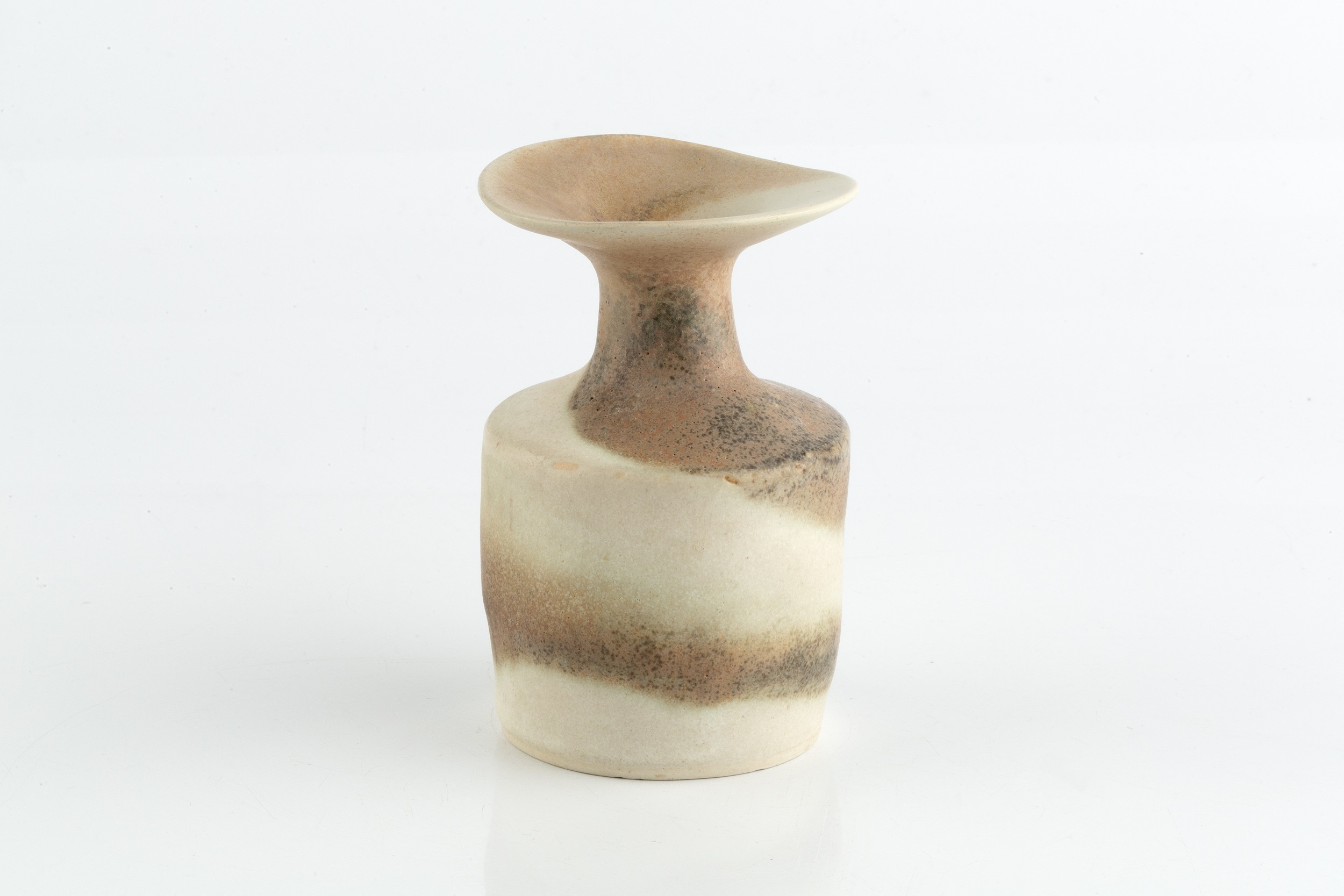 Lucie Rie (1902-1995) Vase swirled pale glazes impressed potter's seal 12.2cm high. There does not - Image 3 of 20