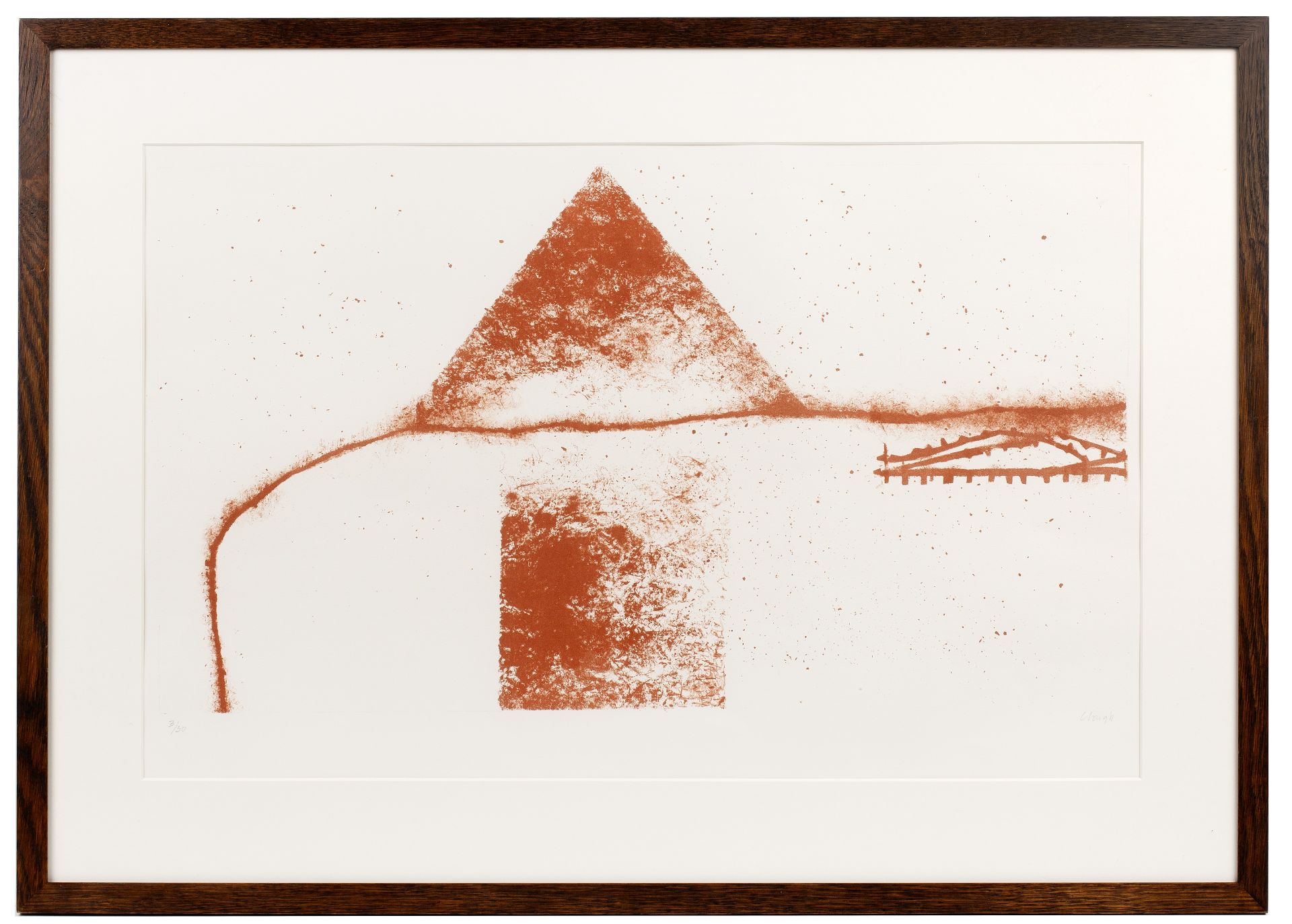 Prunella Clough (1919-1999) Red Landscape, 1984 3/30, signed and numbered in pencil lithograph 43 - Bild 2 aus 3