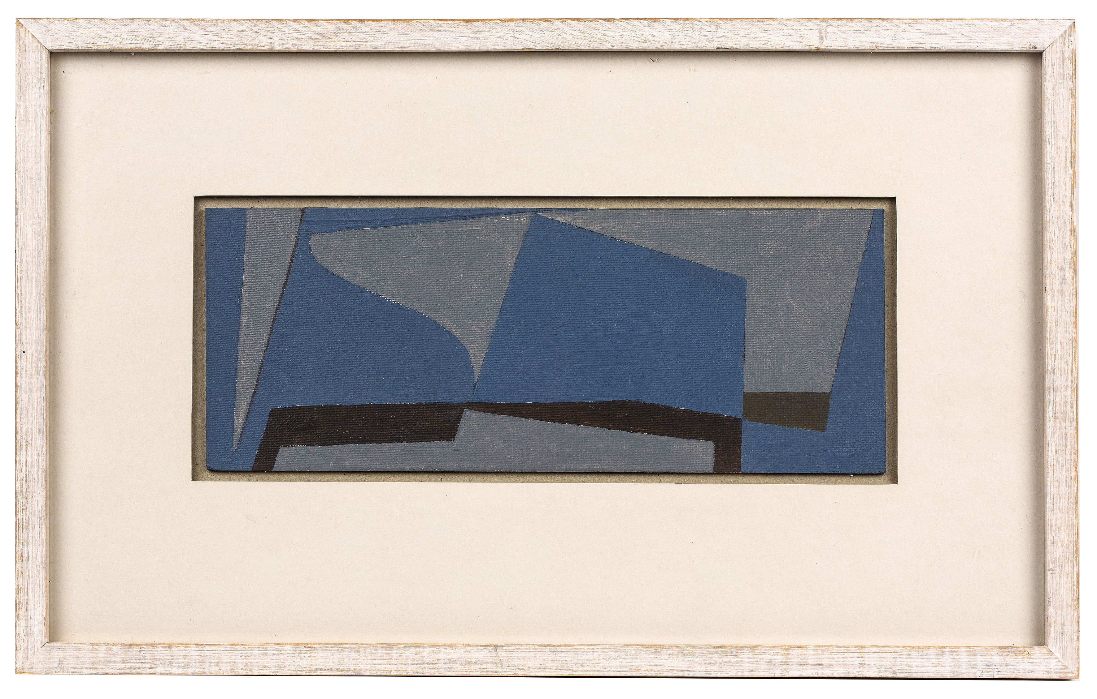 George Dannatt (1915-2009) Sequence in Blue + Grey, 1994 signed, titled, and dated (to reverse) - Image 2 of 3
