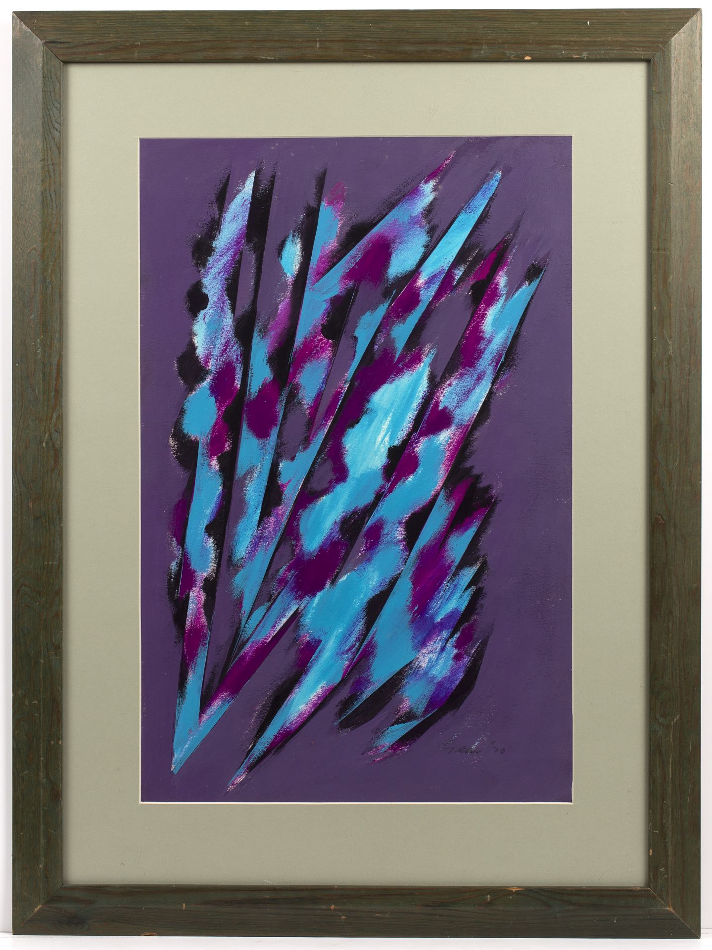 William Gear (1915-1997) Vertical Blue/Violet, 1970 signed and dated in pencil (lower right) acrylic - Bild 2 aus 3