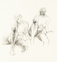 Henry Moore (1898-1986) Seated Figures, 1974 printer's proof aside from the edition of 50 lithograph