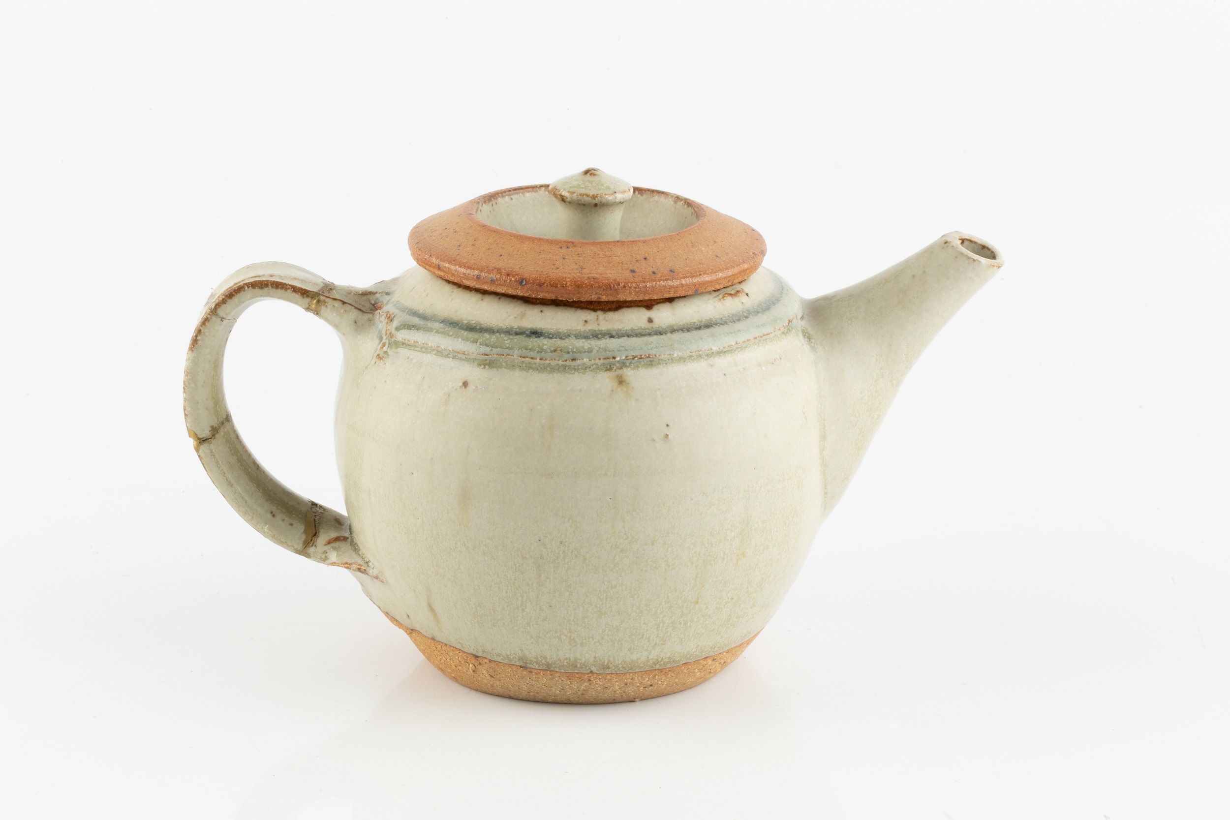 Richard Batterham (1936-2021) Teapot stoneware, light green ash glaze 13.5cm high. - Image 2 of 4