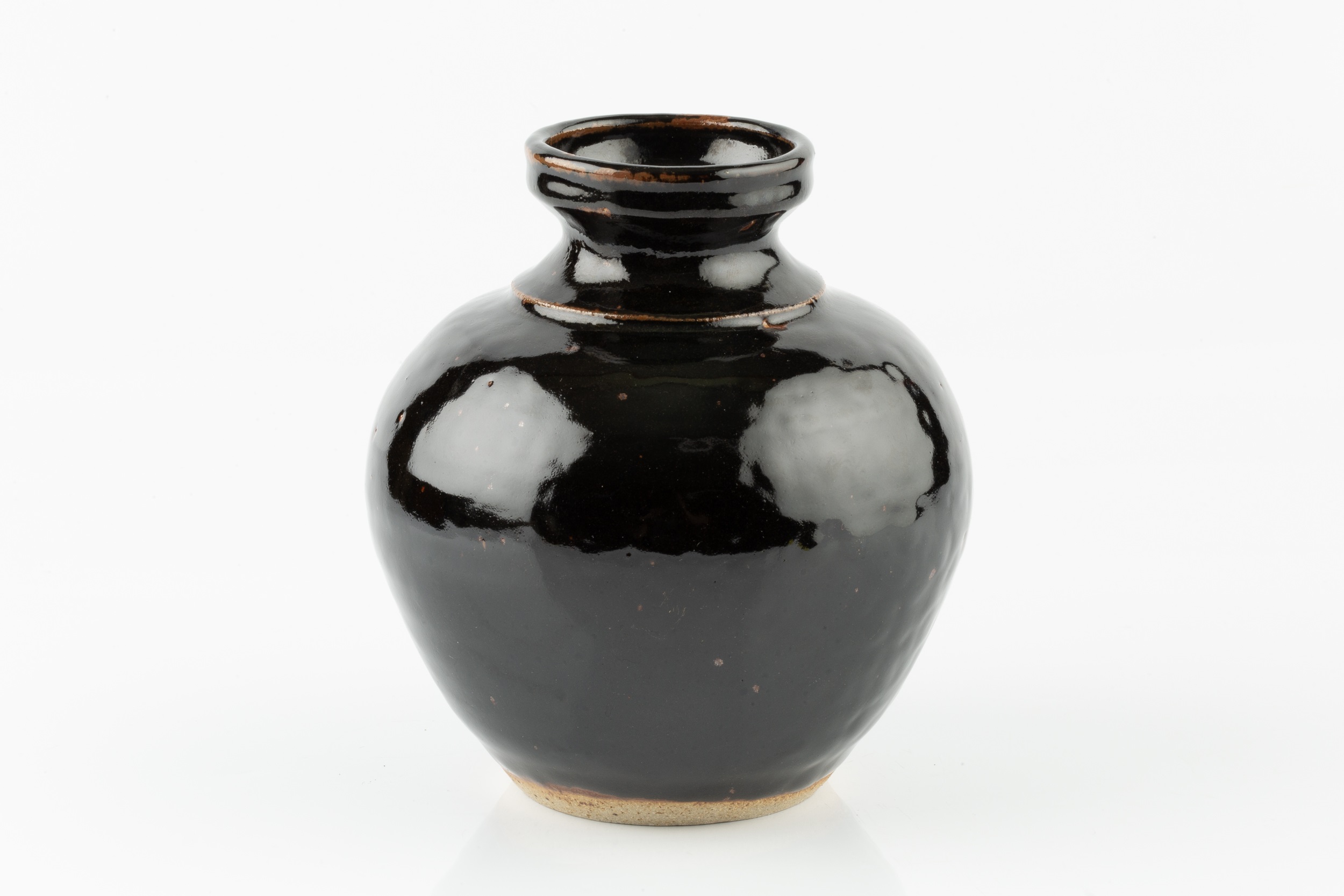 Ursula Mommens (1908-2010) Vase treacle glaze impressed potter's seal 16cm high. A small area to the - Image 2 of 6