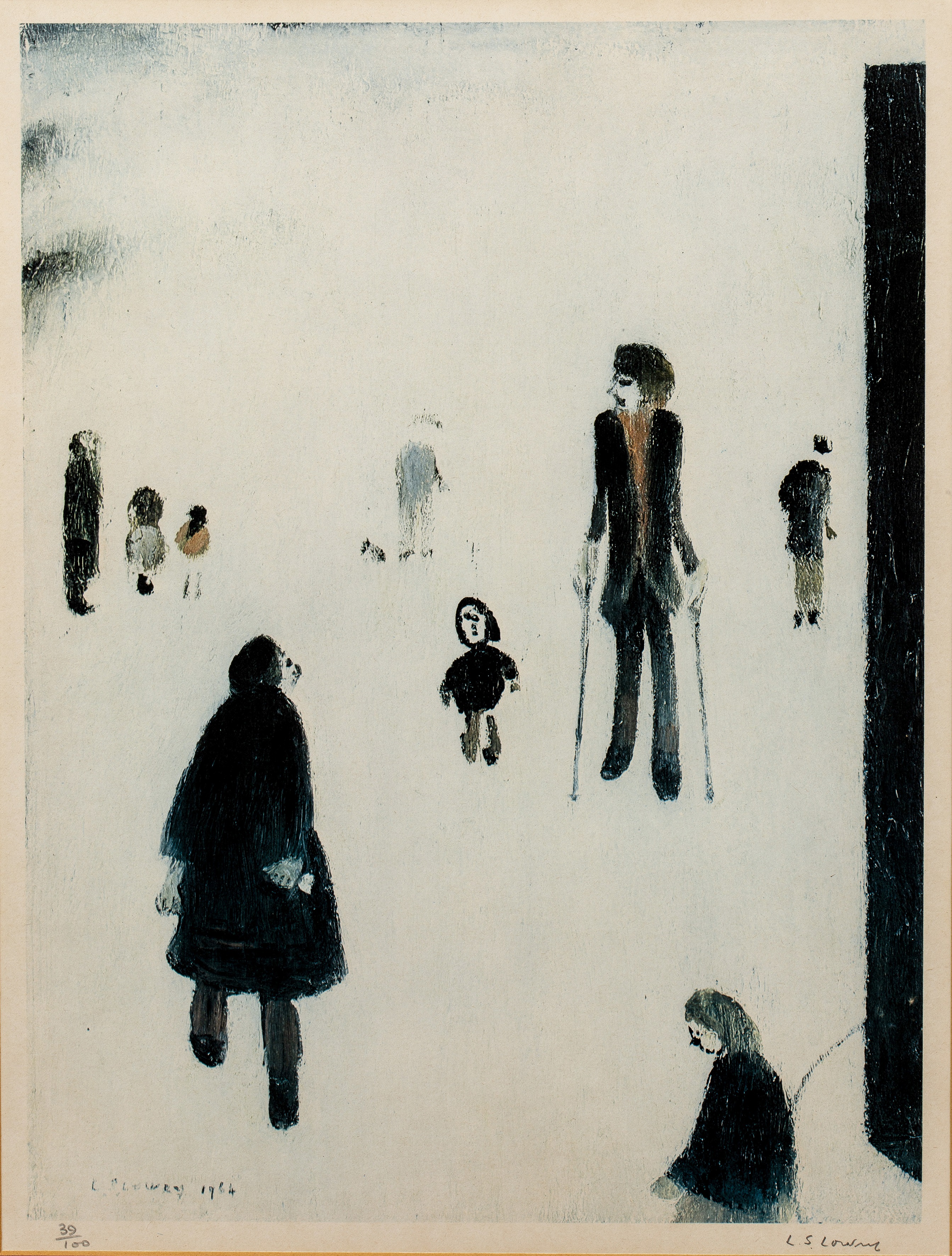 Laurence Stephen Lowry (1887-1976) Figures in the Park, 1976 39/100, signed and numbered in