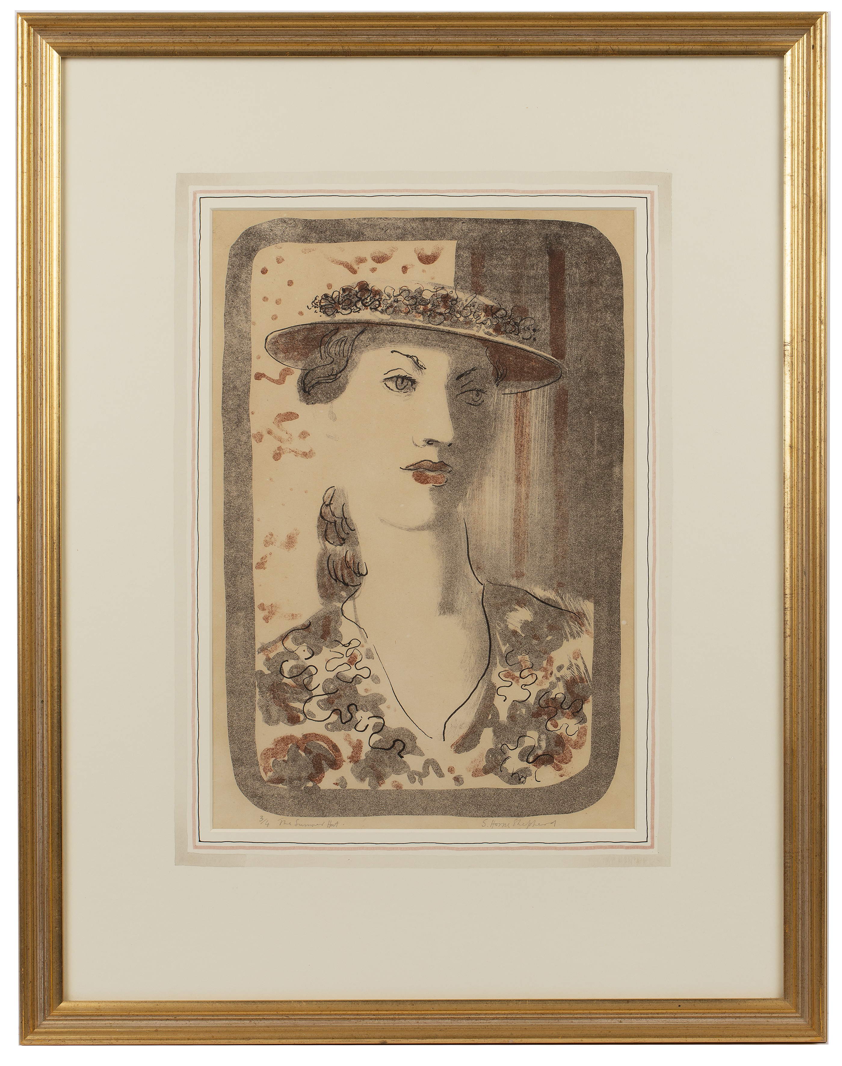 Sidney Horne-Shepherd (1909-1993) The Summer Hat, circa 1950 3/4, signed, titled, and numbered in - Image 3 of 3