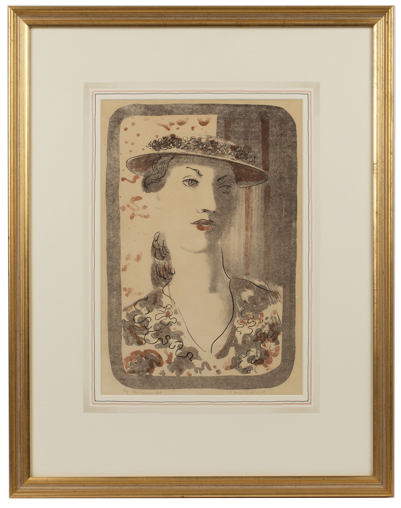 Sidney Horne-Shepherd (1909-1993) The Summer Hat, circa 1950 3/4, signed, titled, and numbered in - Bild 3 aus 3