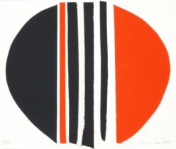 Terry Frost (1915-2003) Red, Black and White with Cream, 2000 13/100, signed, dated, and numbered in
