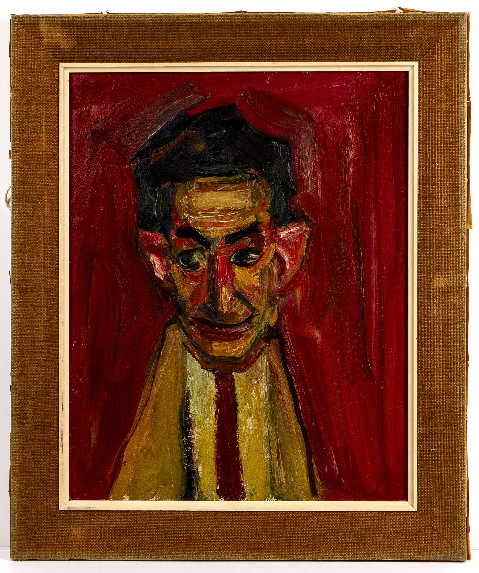 Michael Fussell (1927-1974) Portrait of a Man oil on canvas 49 x 29cm. - Image 2 of 3