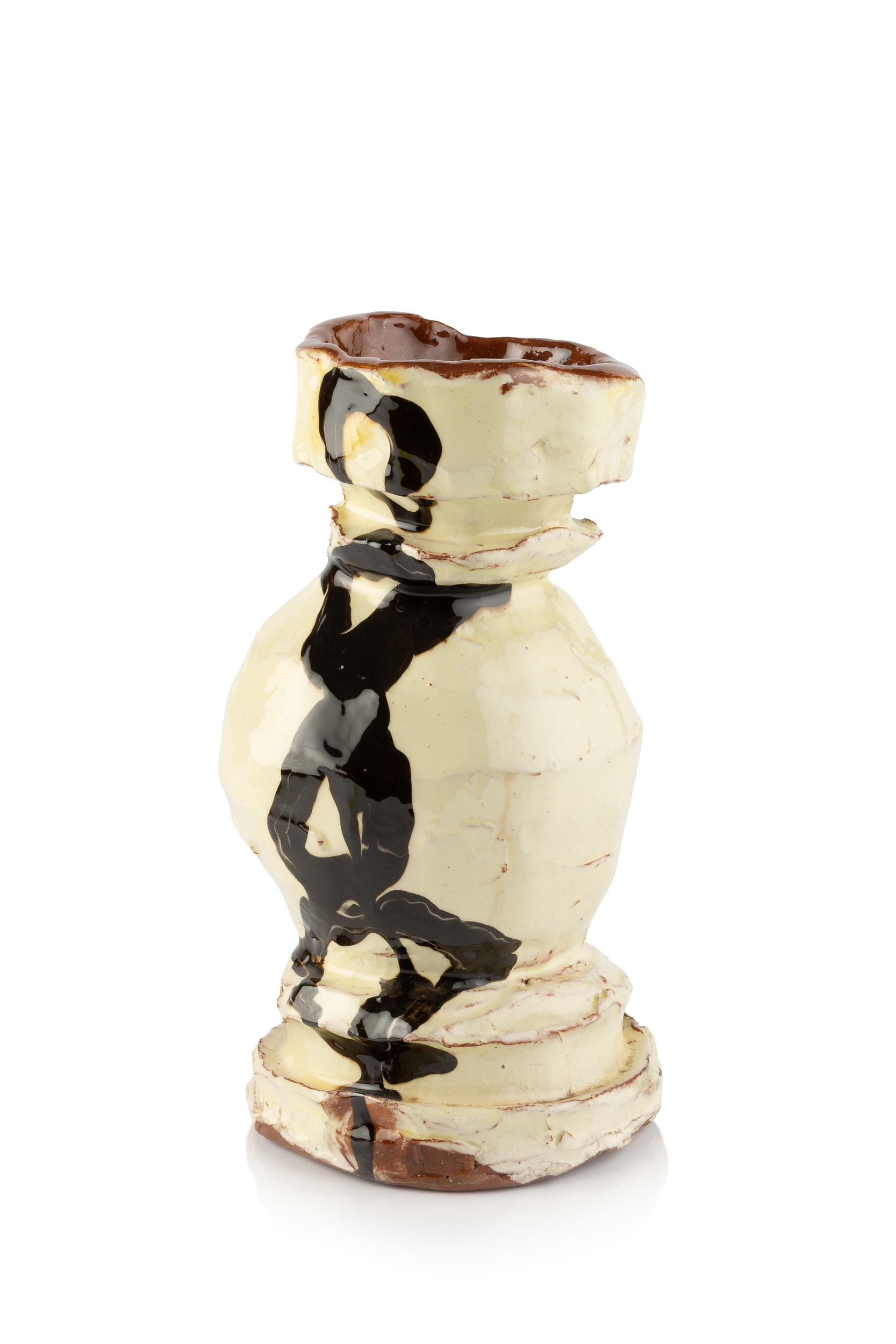 Dylan Bowen (b.1967) Two vases slipware signed 25cm and 23cm high (2). - Image 2 of 6