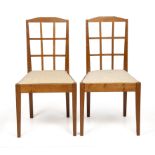 Hugh Birkett (1919-2002) Pair of chairs, 1952 oak, with drop-in fabric seats signed and dated 87cm