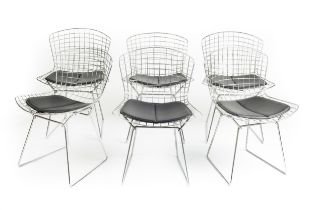 Harry Bertoia (1915-1978) A set of six side chairs, designed in 1952 model 430 chrome plated
