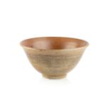 Sarah Walton (b.1945) Footed bowl stoneware, salt glaze impressed potter's seal 13cm high, 26cm