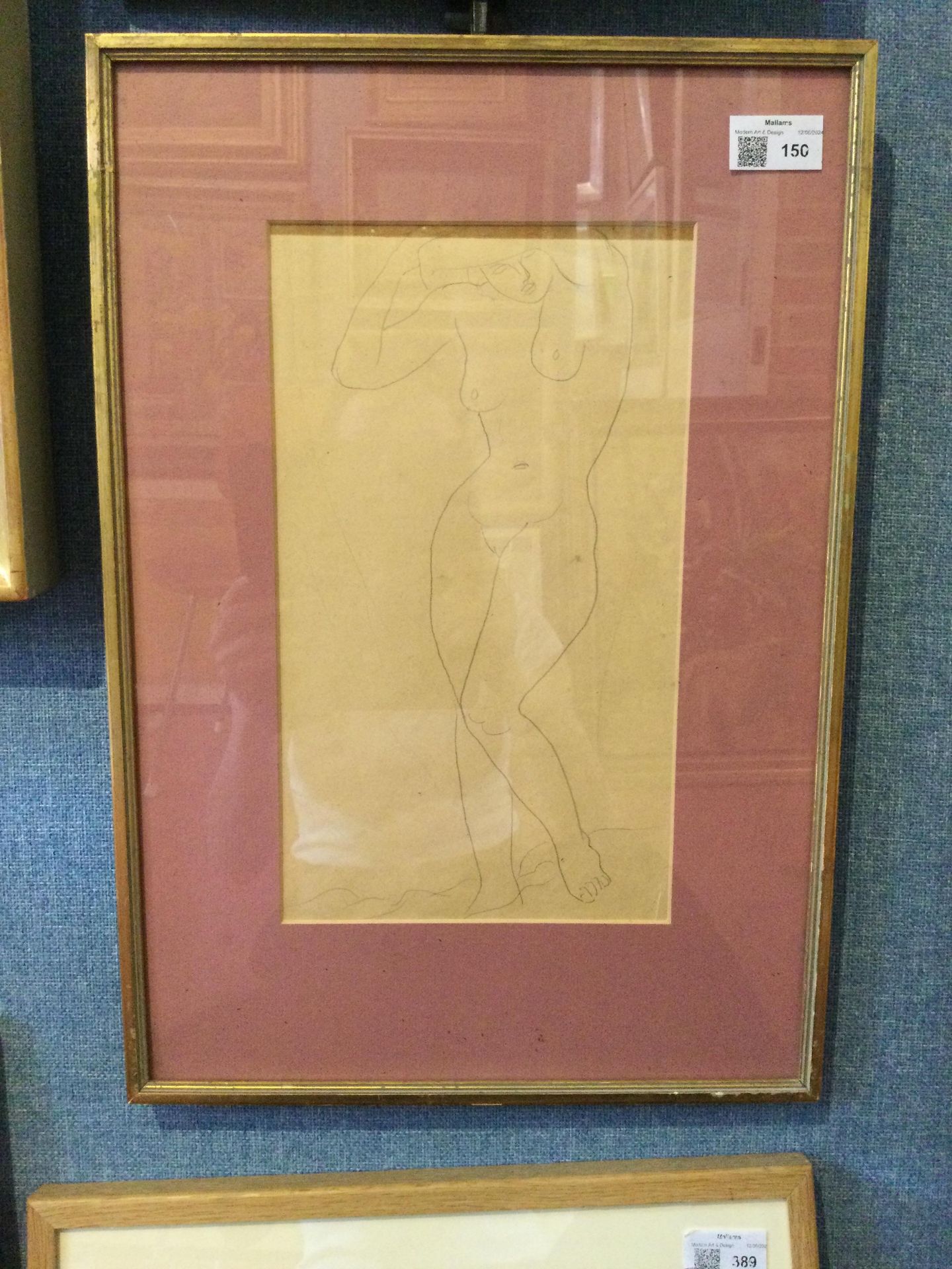 Christopher Wood (1901-1930) Nude with Raised Arm pencil on paper 31 x 18cm. Provenance: Manor - Bild 4 aus 15