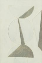 George Dannatt (1915-2009) Grey White Relief, 1996 signed and titled (to reverse) mixed media on