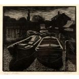 Hubert Andrew Freeth (1912-1986) Barges, Brentford signed and titled in pencil (in the margin)