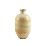 David Lloyd-Jones (1928-1994) Large floor-standing vase oatmeal glaze impressed potter's seal 65cm